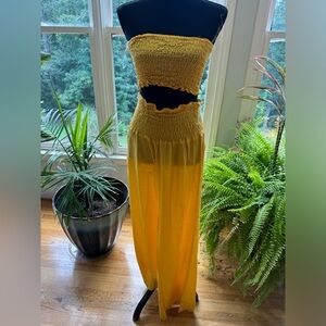Yellow 2-piece Tube Top Set
